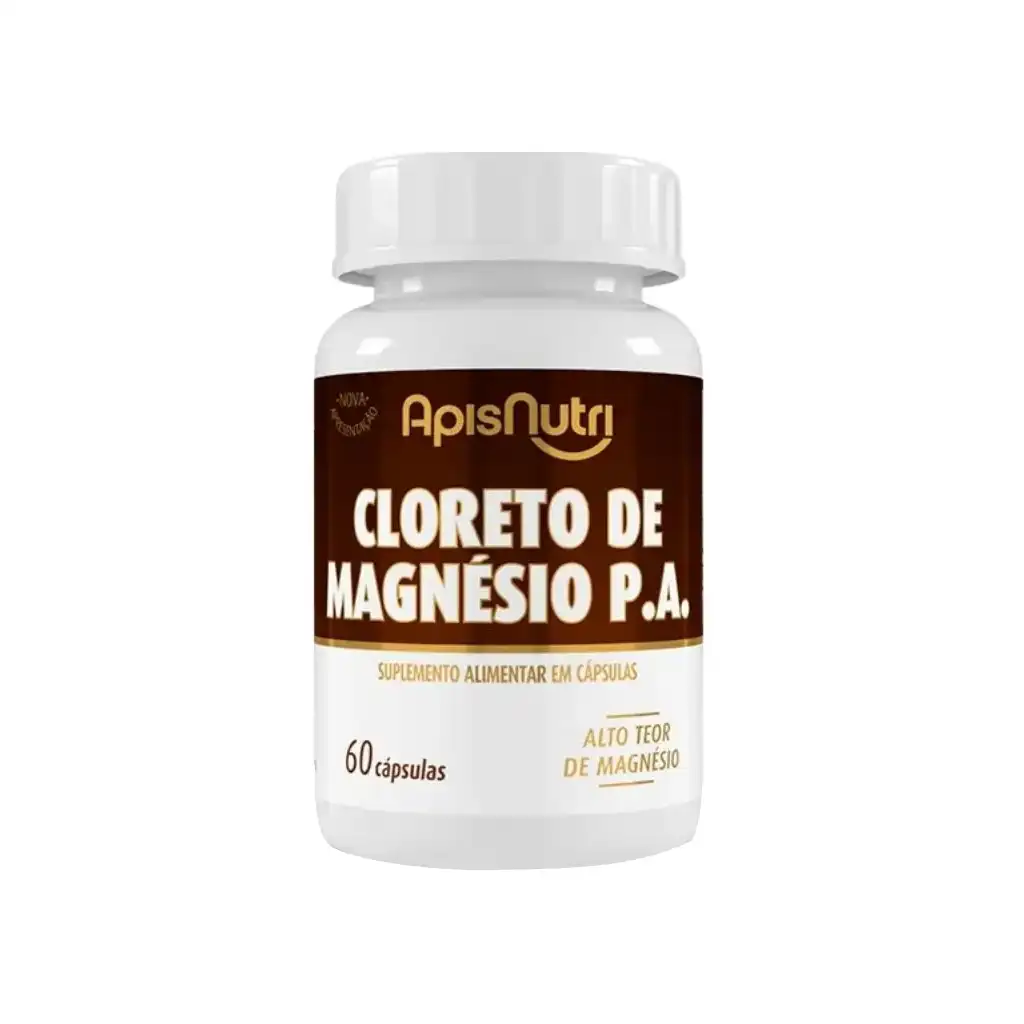 Cloreto De Magnésio 600mg 60 Caps - Apisnutri