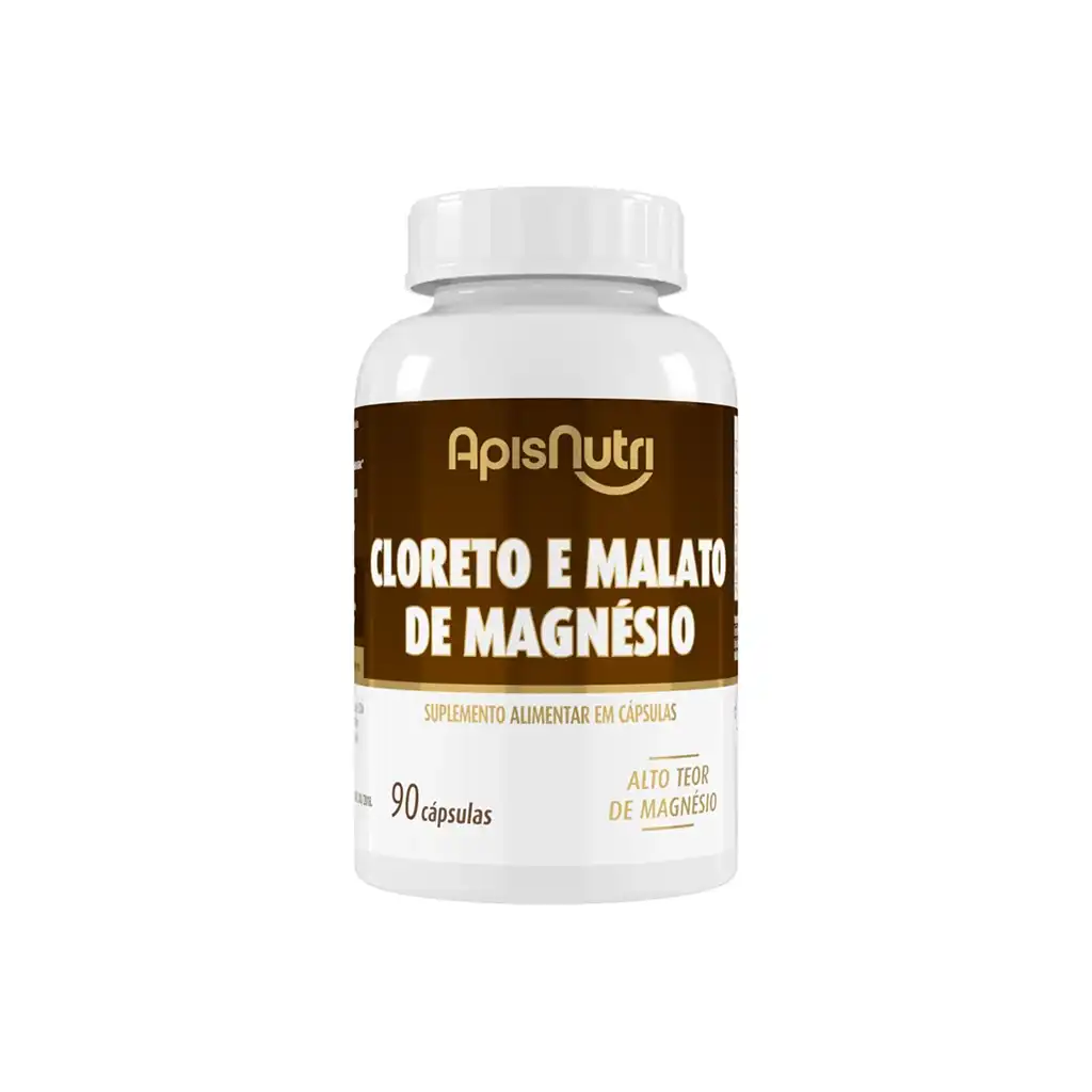 Cloreto e Dimalato de Magnésio 90 Caps 600mg - Apisnutri