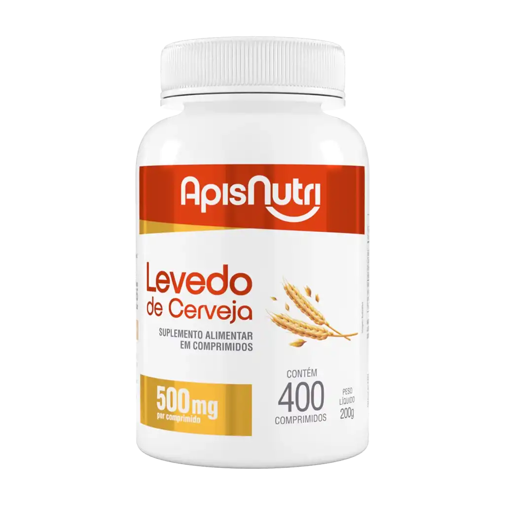 Levedo De Cerveja 400 Comprimidos 500Mg - Apisnutri