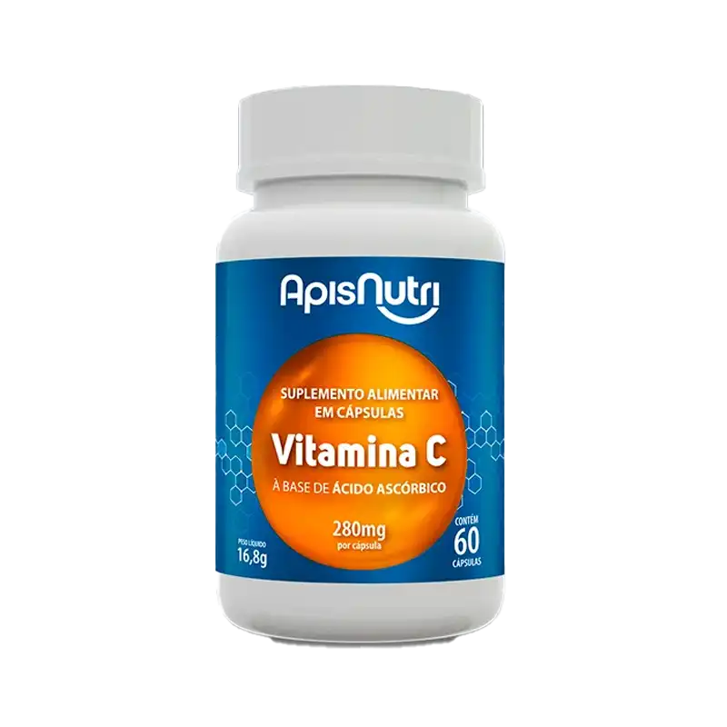 Suplemento De Vitamina C Ácido Ascórbico 60 Caps 280mg - Apisnutri