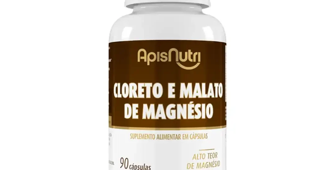 Cloreto e Dimalato de Magnésio 90 Caps 600mg - Apisnutri