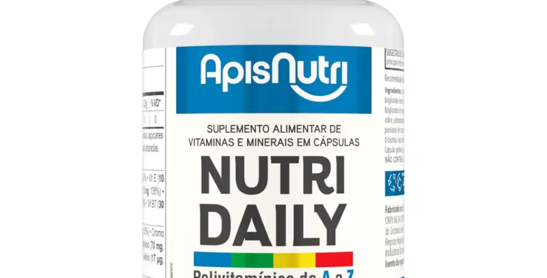 Nutri Daily Polivitamínico E Mineral A-Z 60 Caps 450mg - Apisnutri