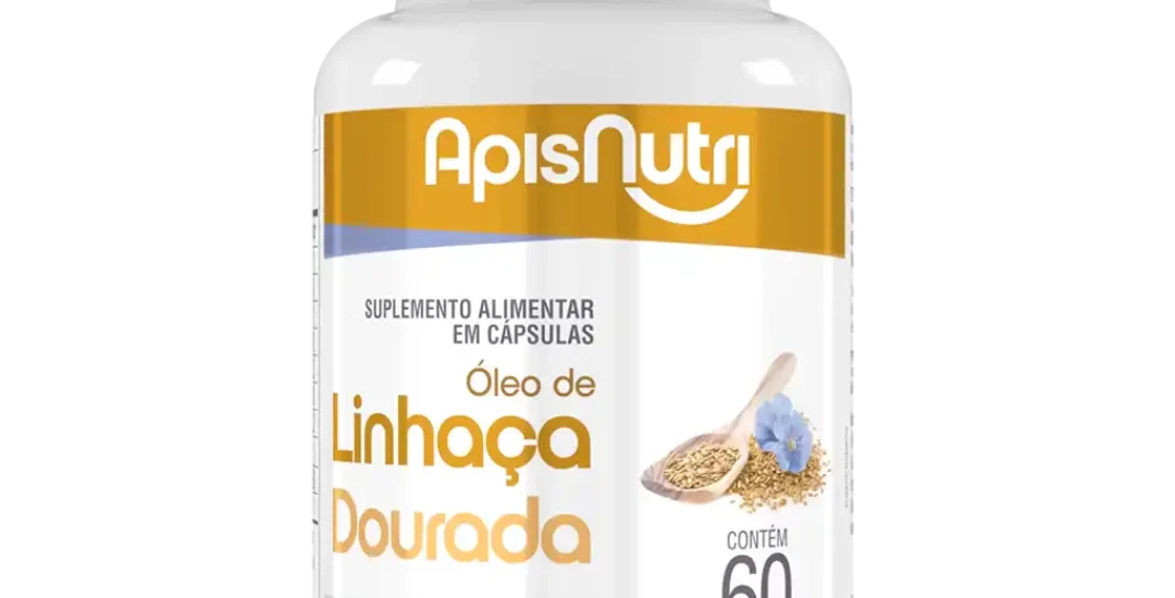 Óleo De Linhaça 60caps 1000mg - Apisnutri