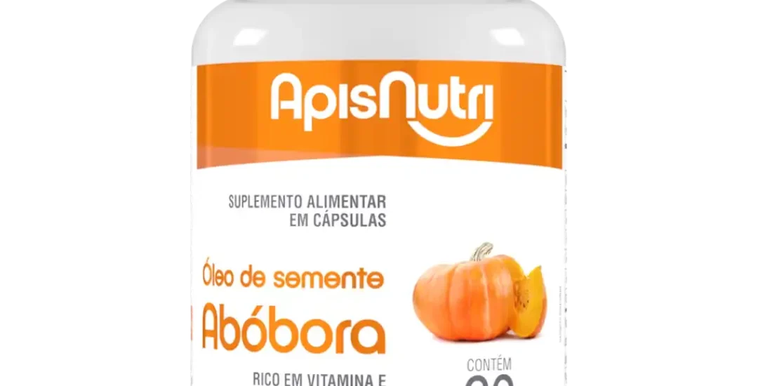 Óleo de Semente de Abóbora 1000mg 60caps - Apisnutri