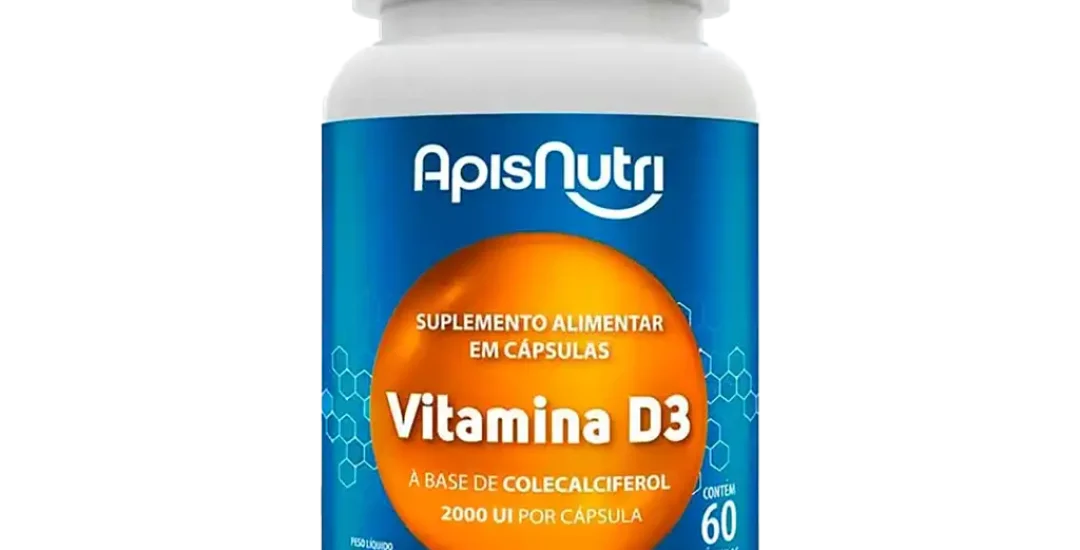 Suplemento de Vitamina D3 60caps 280mg 2000 UI- Apisnutri